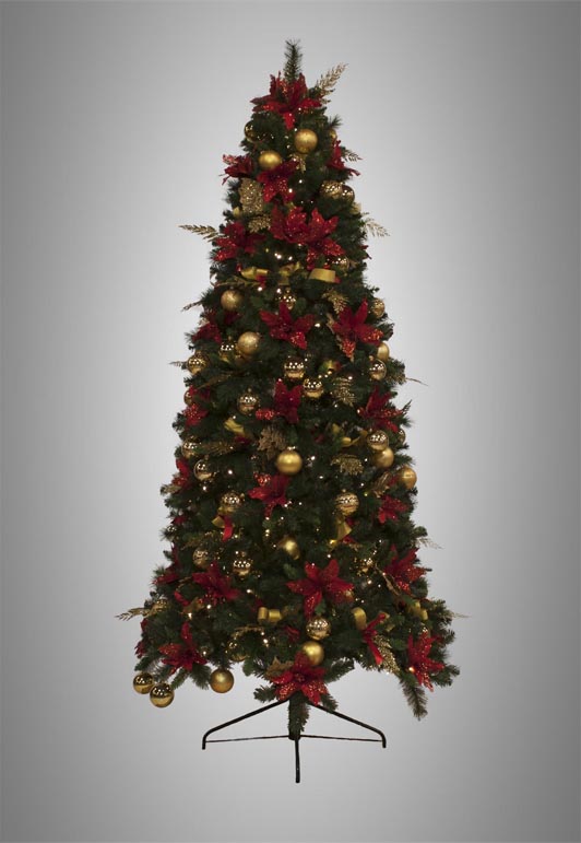Albero Di Natale Rosso E Oro Con Fiocchi.Addobbi E Allestimenti Natalizi L Emporio Turate