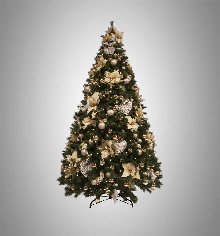 Albero Di Natale Bianco E Oro Rosa.Addobbi E Allestimenti Natalizi L Emporio Turate